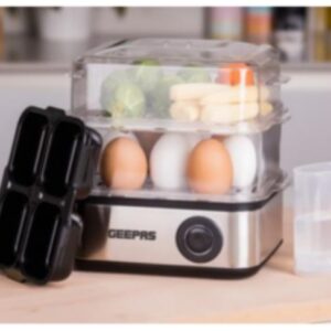 تخم مرغ آبپز کن جیپاس ظرفیت ۱۶ تخم مرغ و بدنه استیل  مدل 63019 اصل