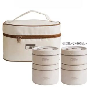 لانچ باکس وارداتی داخل استیل ۴ عددی